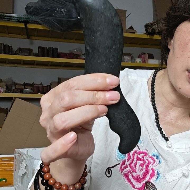 泗水砭石文化馆老虎石通辽仪手把件