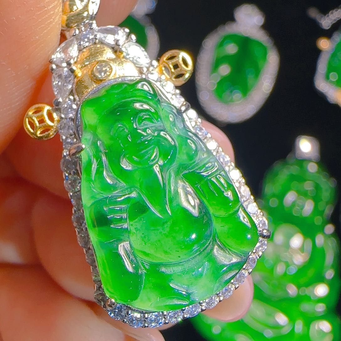 翡翠吊坠(赠链)银S925镶嵌