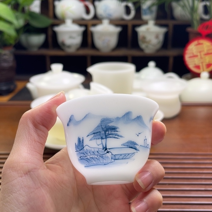 【闪购商品】…***.德化白瓷手绘客杯8434346444