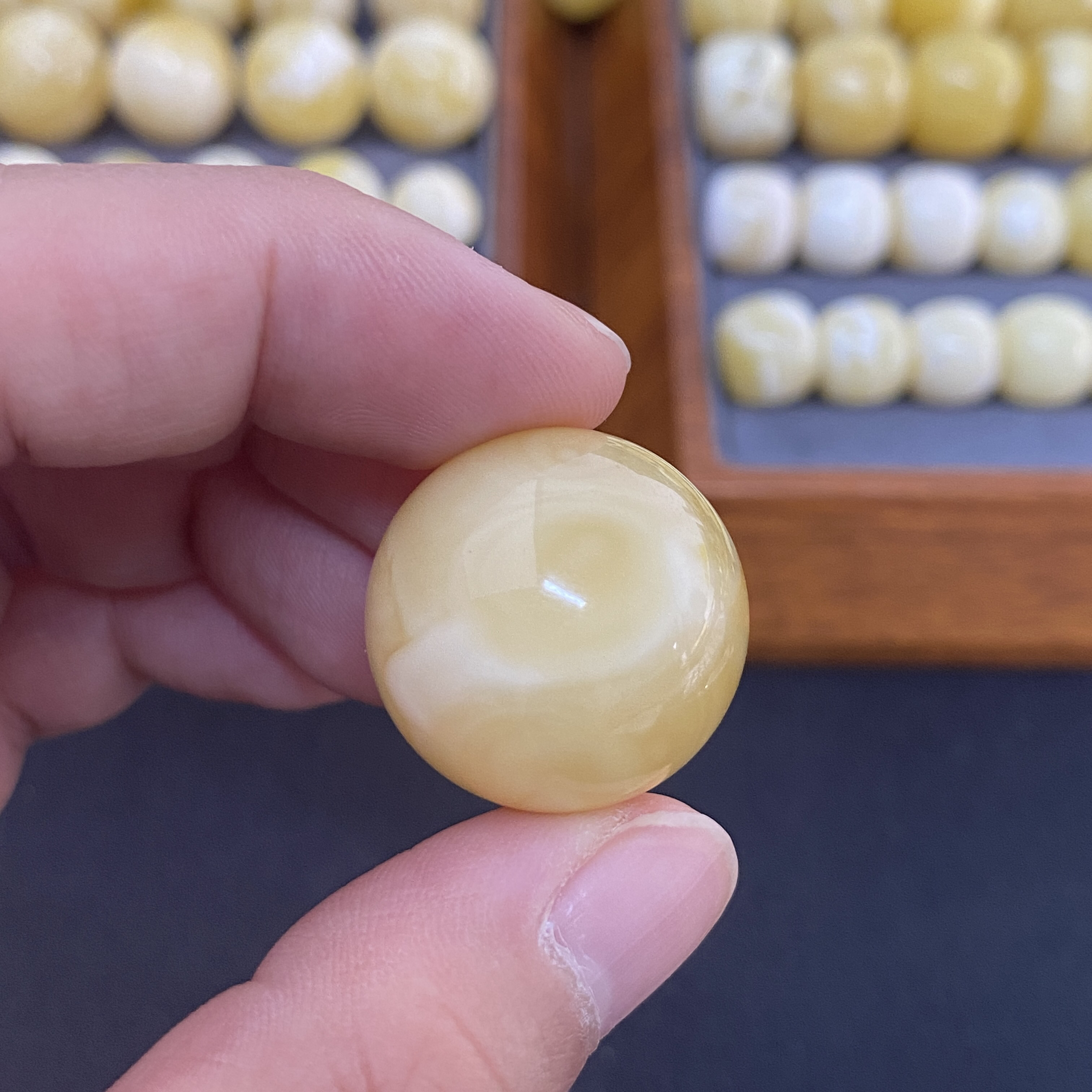 21.8mm天然蜜蜡圆珠G233锁骨珠猴头星月金刚文玩手串配饰单珠浓蜡