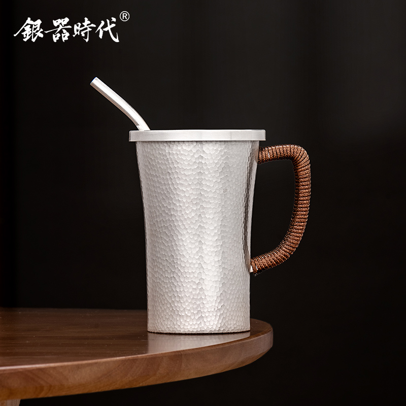 足银银制品 银器时代 银杯足银把手可乐杯其他银制品