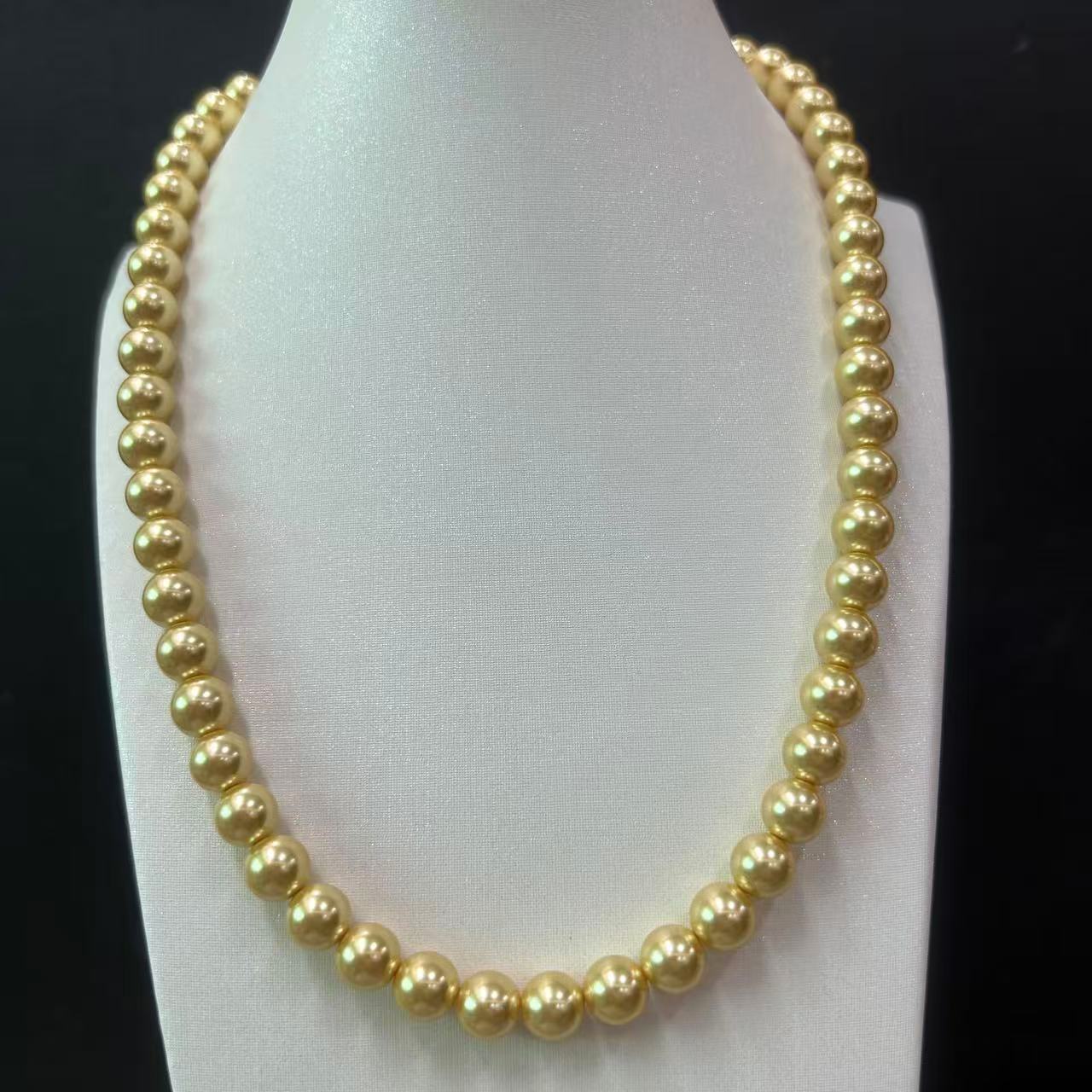 非金属仿珍珠手链 金色链7mm+（多样性发一件）