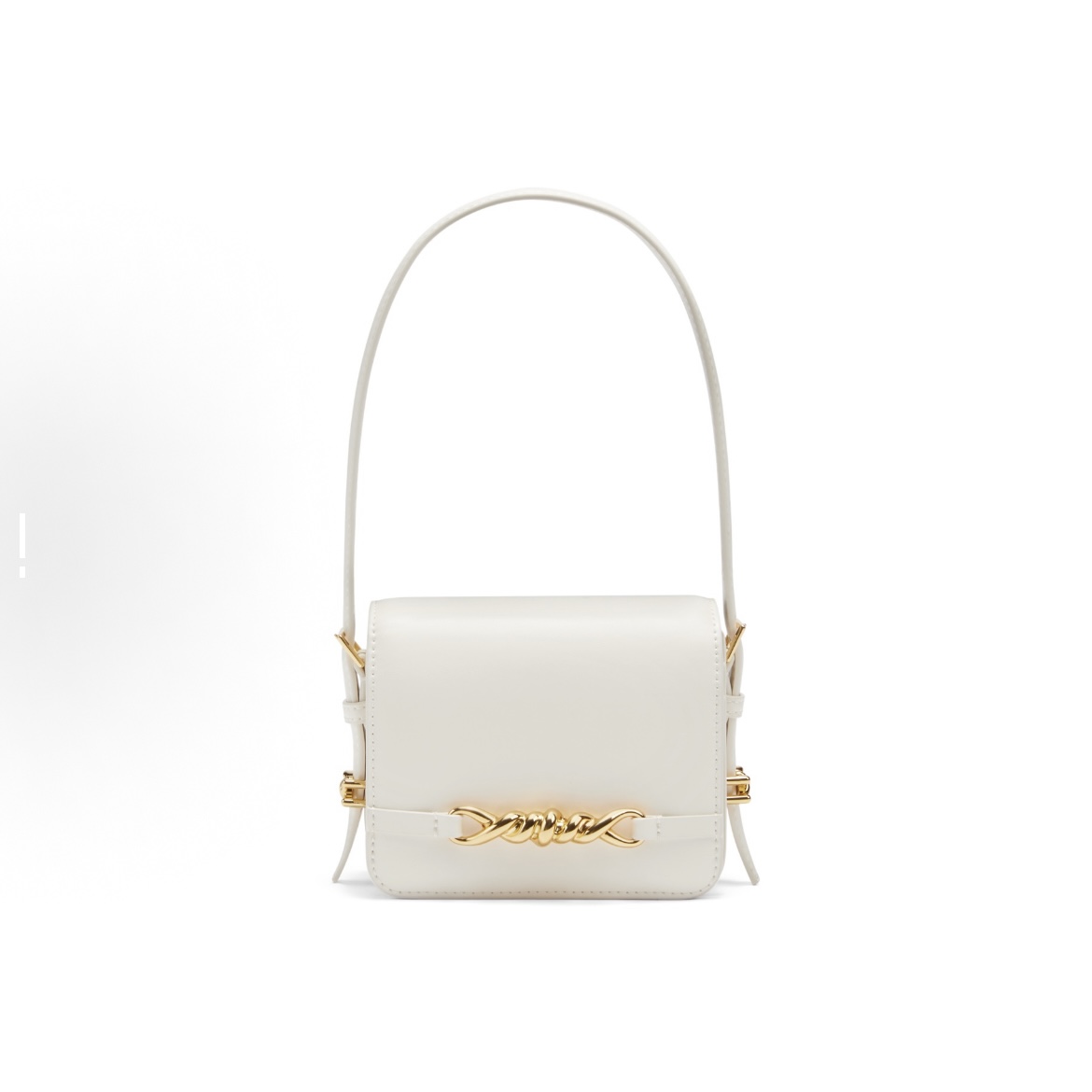 80701307奶白色XXS女士单肩手提包，默认微瑕