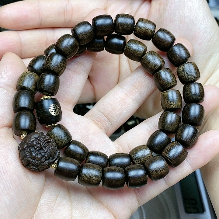 沉香手串龚*平越南芽庄白棋楠
