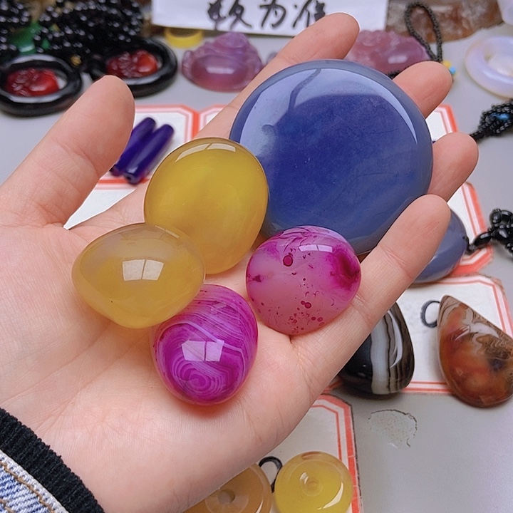 【闪购商品】未镶嵌玛瑙/玉髓珠宝半成品@****