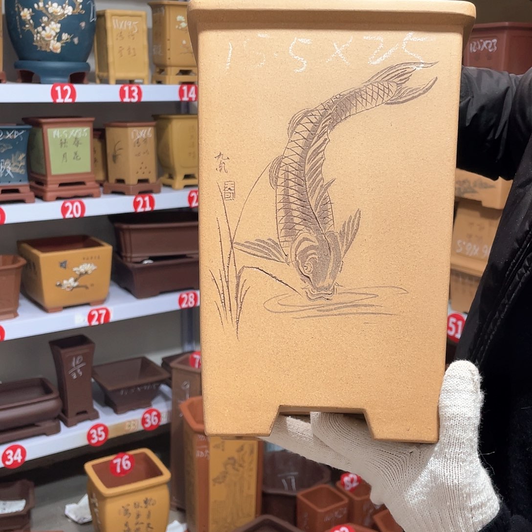 紫砂菊*h天心紫砂手工花盆