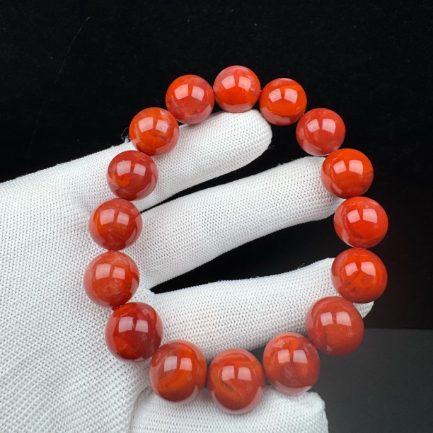 P2665天然南红 单圈13+mm支持复检假一罚十