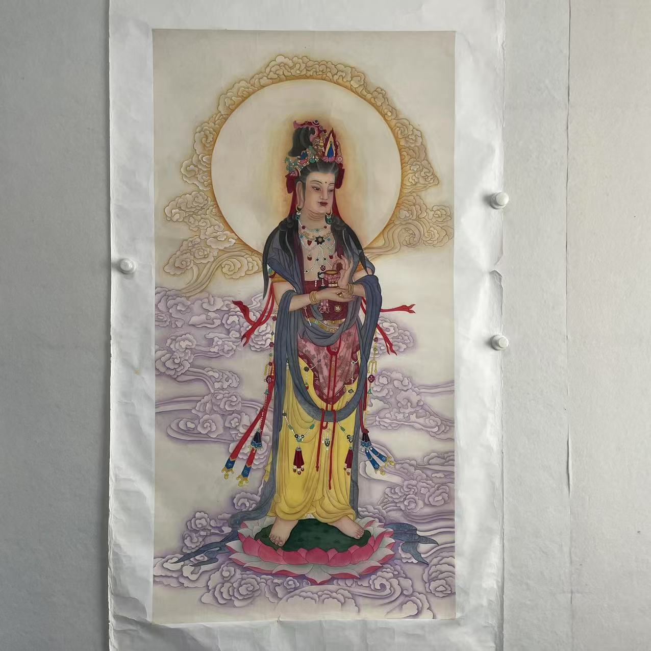 G003 人物 纸本设色托片 126×65