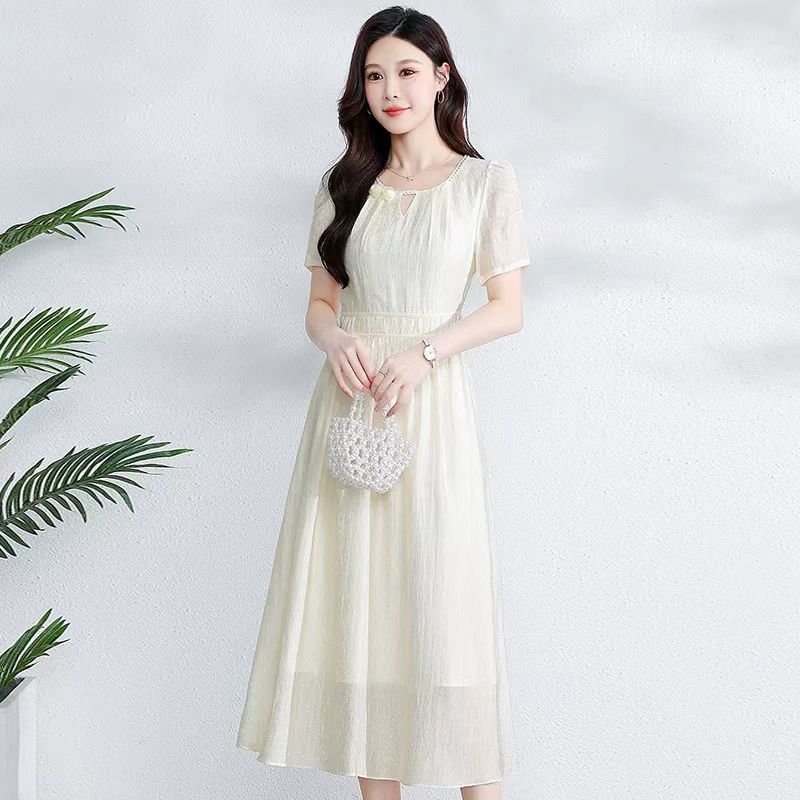 【080-089】时尚气质轻奢女装修身显瘦连衣裙