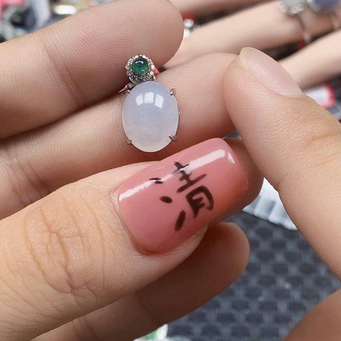 翡翠银S925镶嵌戒指