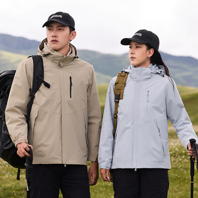 凯乐石括苍定制logo冲锋衣男女三合一可拆卸户外登山服团购印字4S