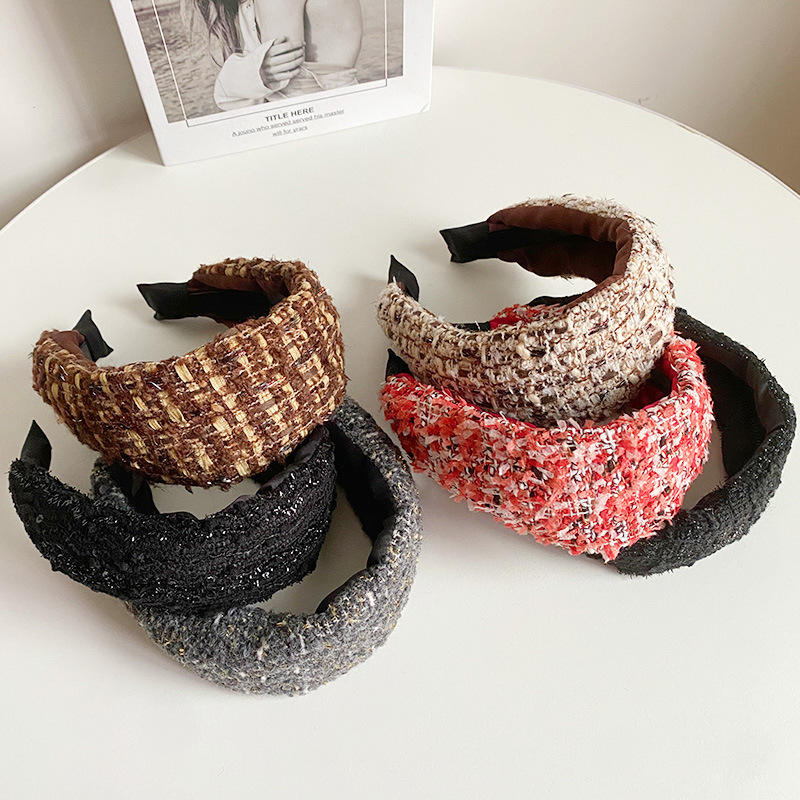 【推荐头围60+】冬款针织加厚发箍高颅顶高级感宽版头箍小香风甜美