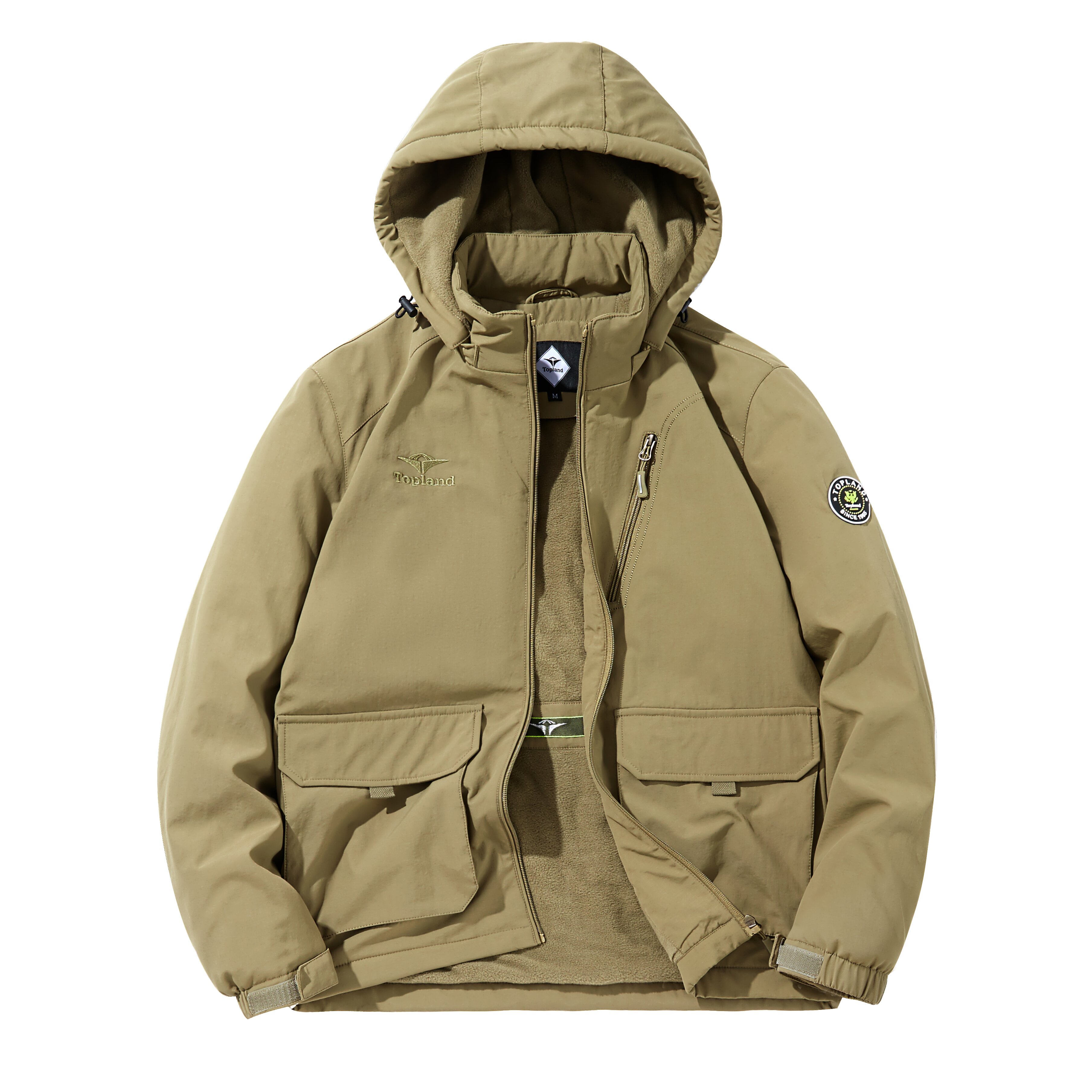 B052多口袋工装情侣冲锋衣加绒保暖棉服外套DF-D3119