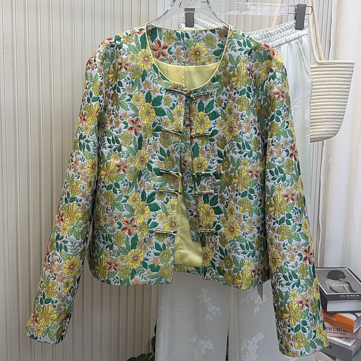 【春光明媚】深圳南油高端品质国风小雏菊提花新中式外套女