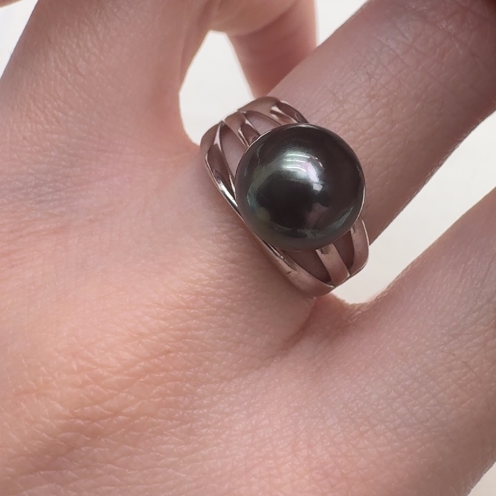 海水珍珠戒指银S925镶嵌