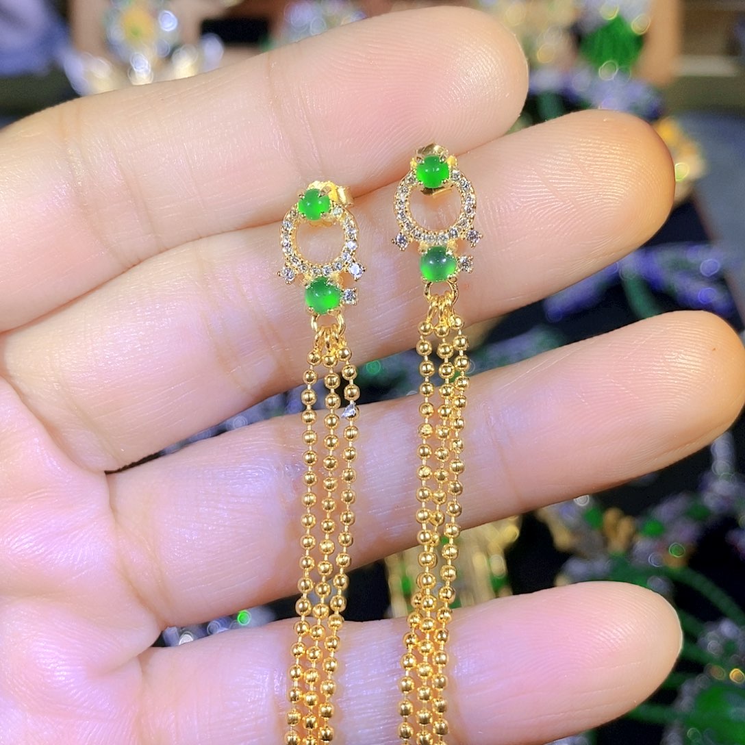 吊坠(不含链)银S925镶嵌翡翠