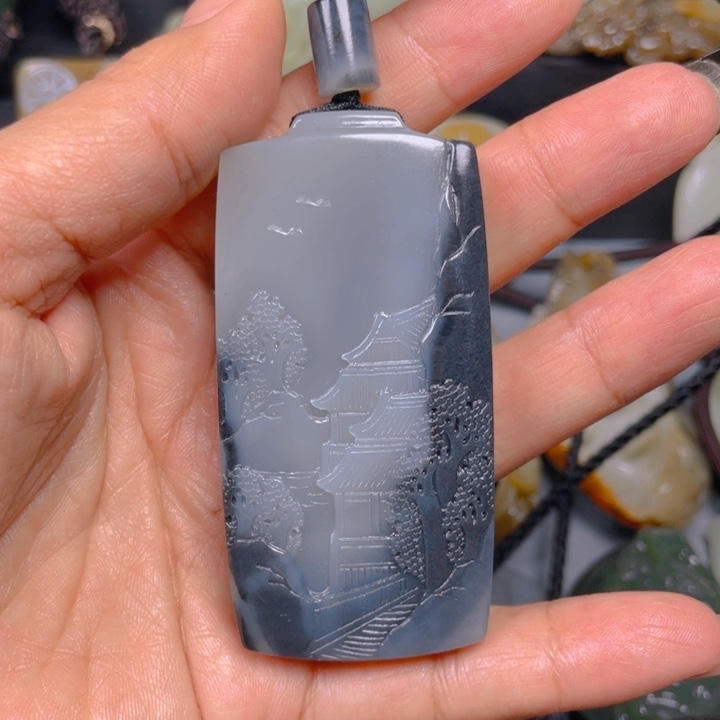 和田玉挂件未镶嵌叶**公