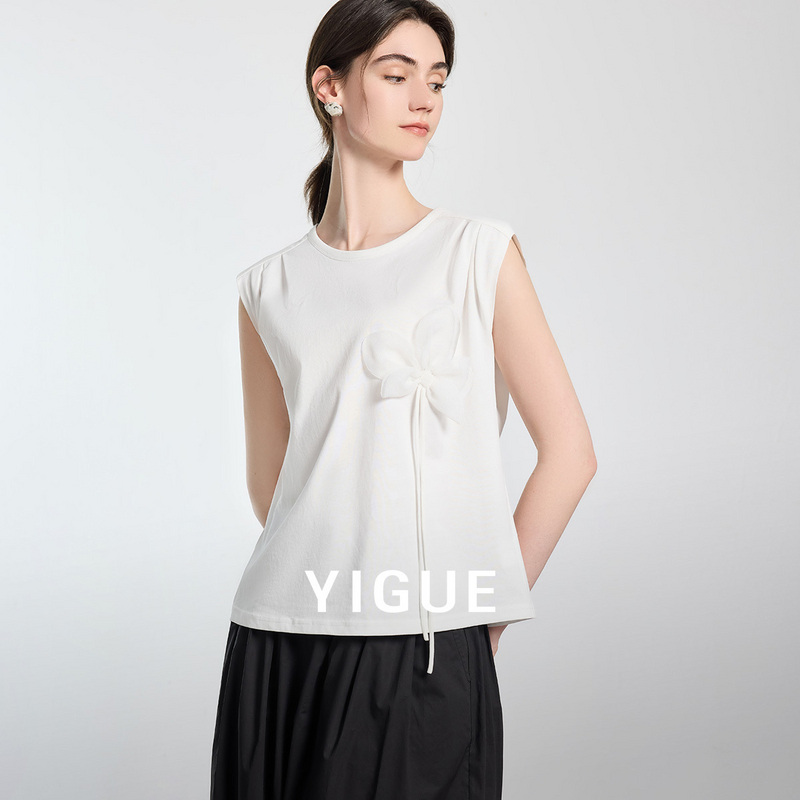 【籽言专属】亦谷无袖t恤女装年夏打底衫短款上衣G5SAT283