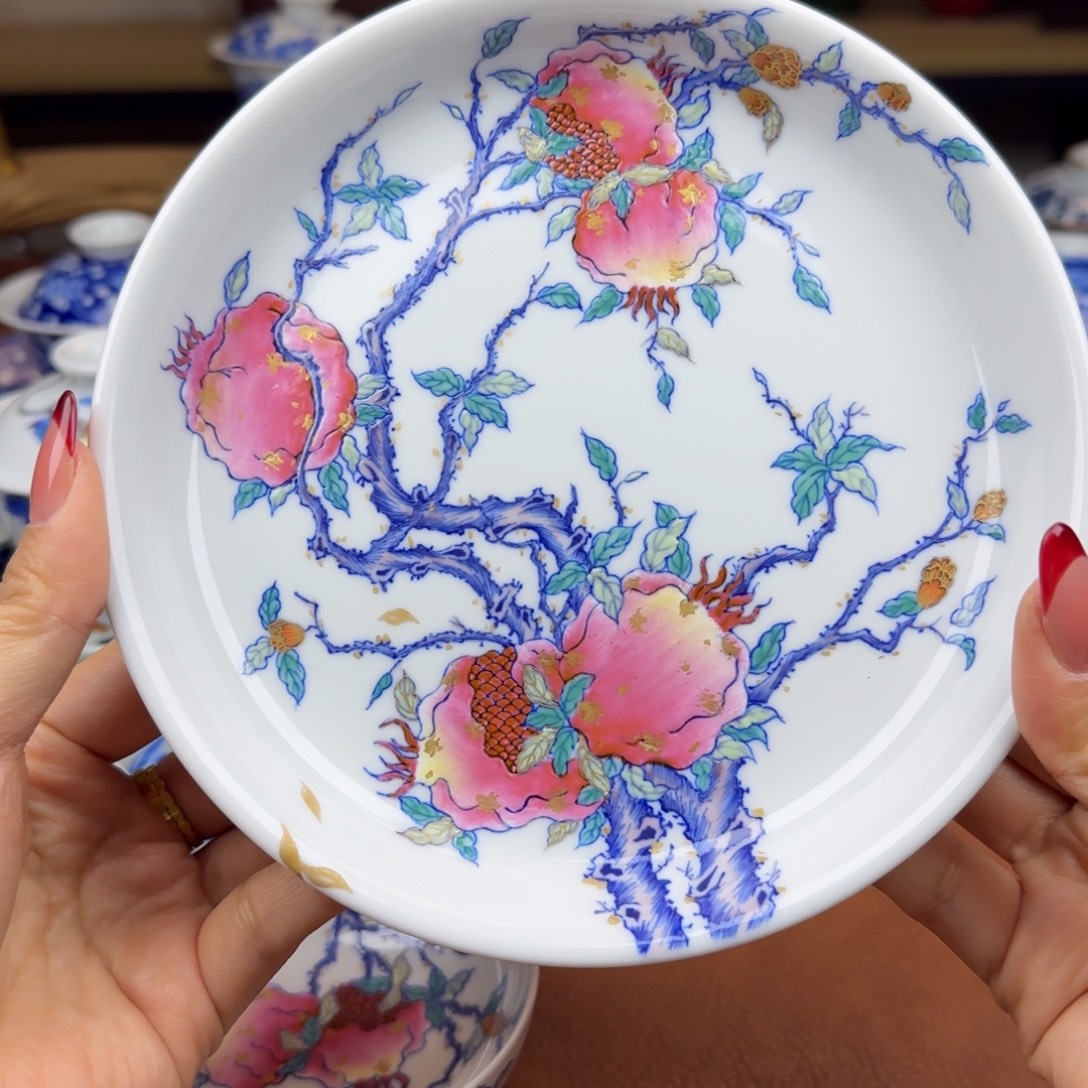 陶景德镇陶瓷手绘壶承