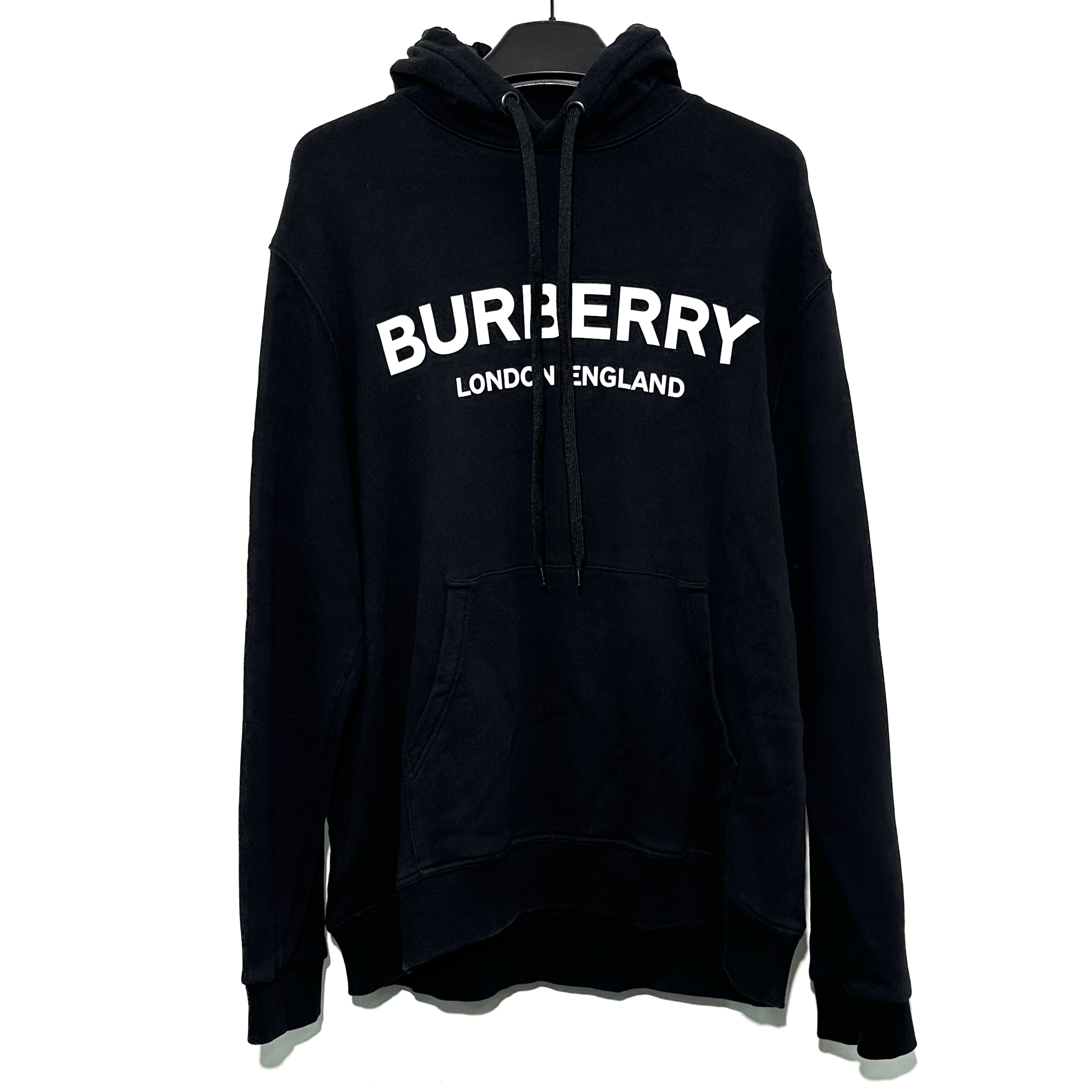 99新 BURBERRY/博柏利 XL码 经典logo黑色卫衣 Y005
