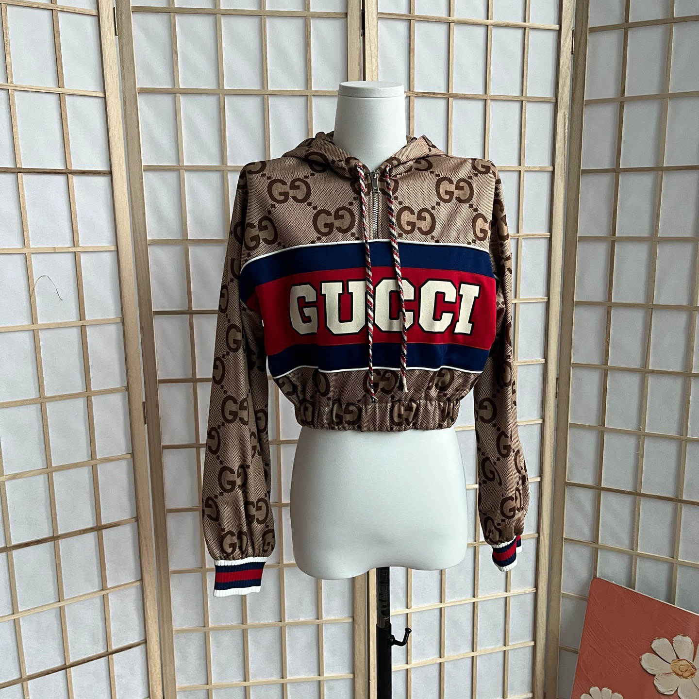 99新 GUCCI/古驰 A10269 Gucci 满印 卫衣98新 xs码 肩宽56