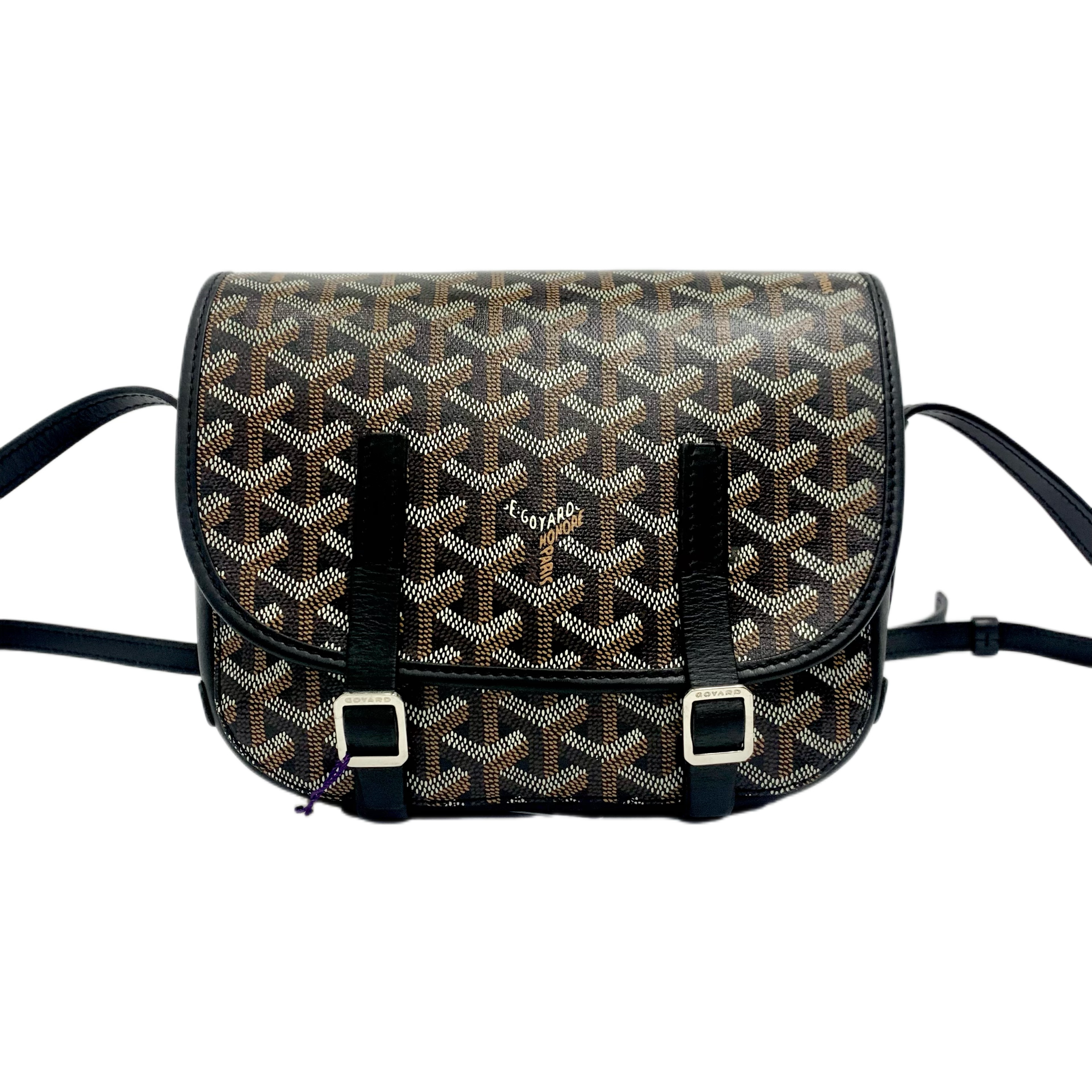 99新 Goyard Y字老花满印斜挎翻盖双扣邮差包
