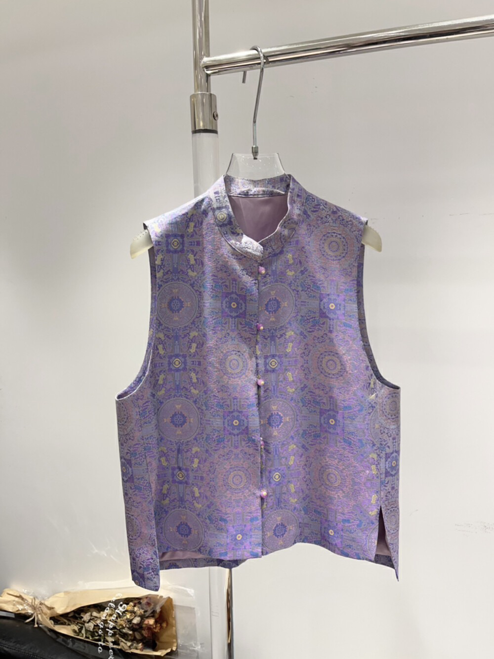 春上新!【悦己】时尚优雅复古百搭马甲100桑蚕丝真 丝  jinx278#