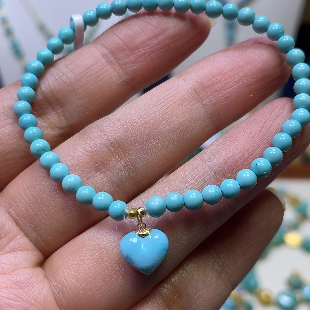 绿松石18K金镶嵌单圈