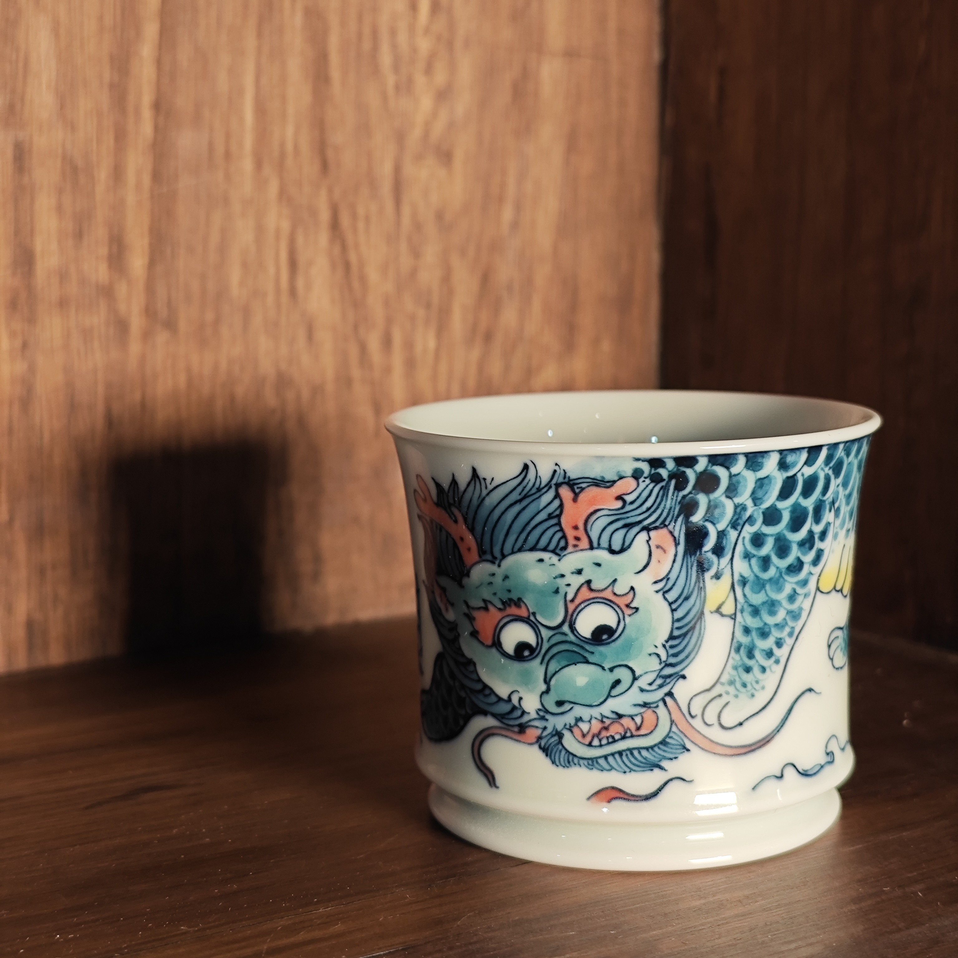 手绘陶瓷主人杯新国潮风茶杯