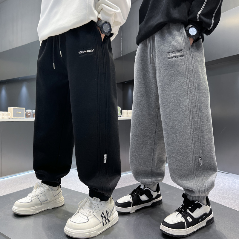 男童裤子春秋休闲卫裤2025新款中大童秋装宽松运动裤儿童韩版长裤