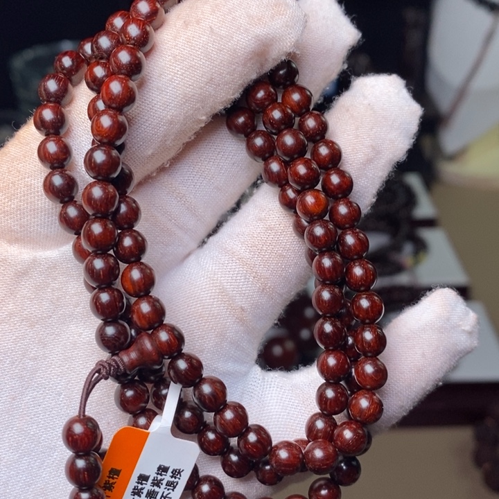 小叶紫檀手串/手链原汁原味0.6cm 泥料特价