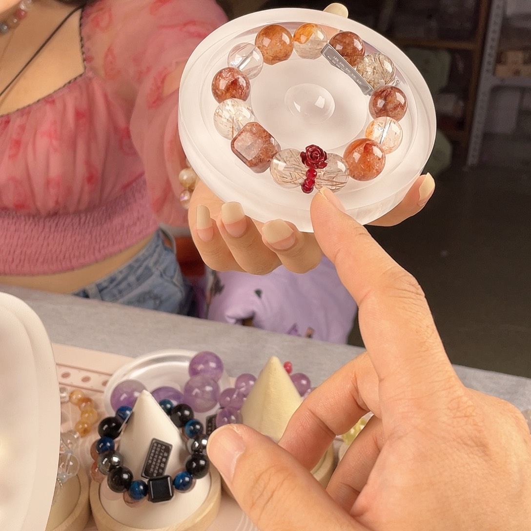 银S925镀金镶嵌手链水晶