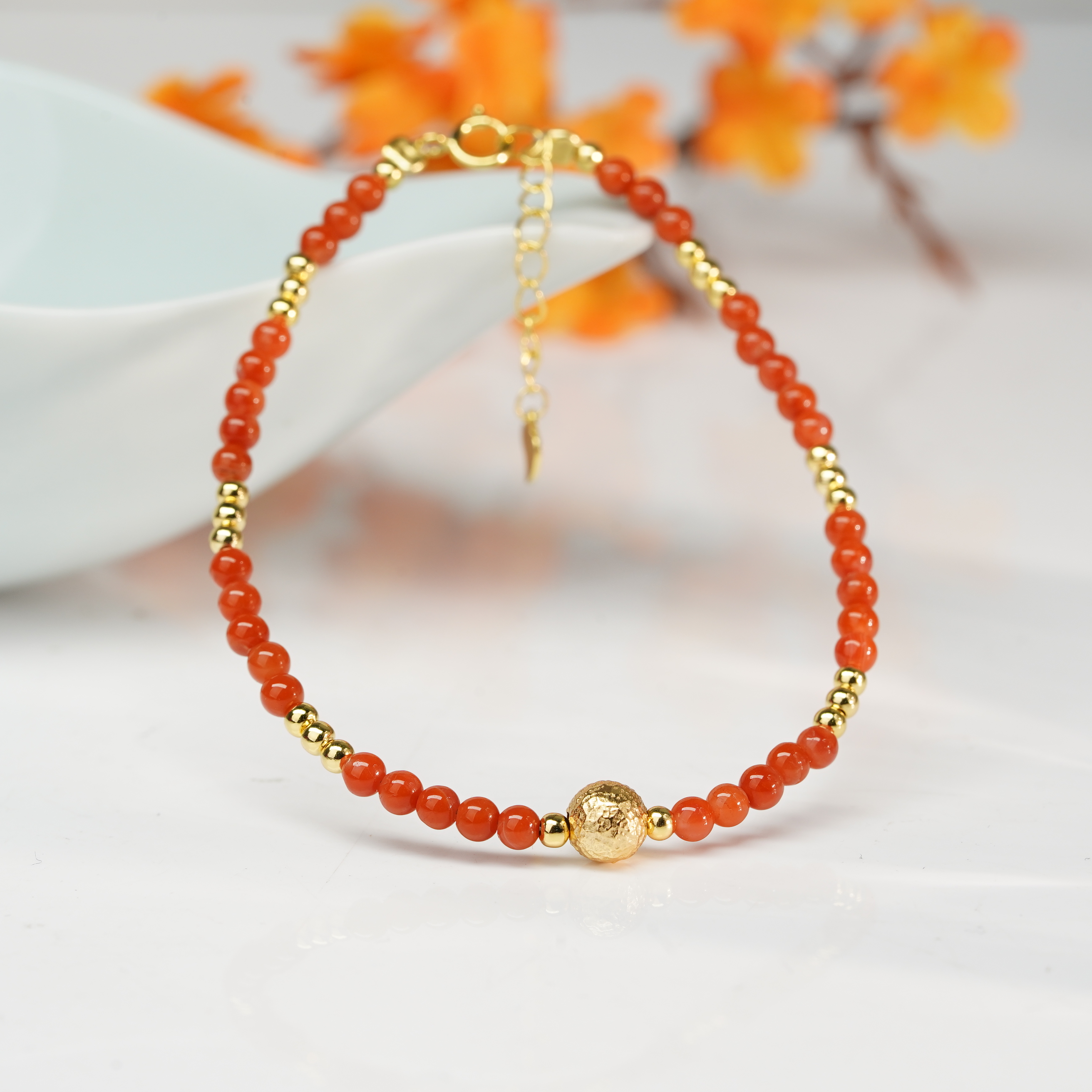 【小北好物】南红DIY手链约3mm【多样性发一件】QH258X15