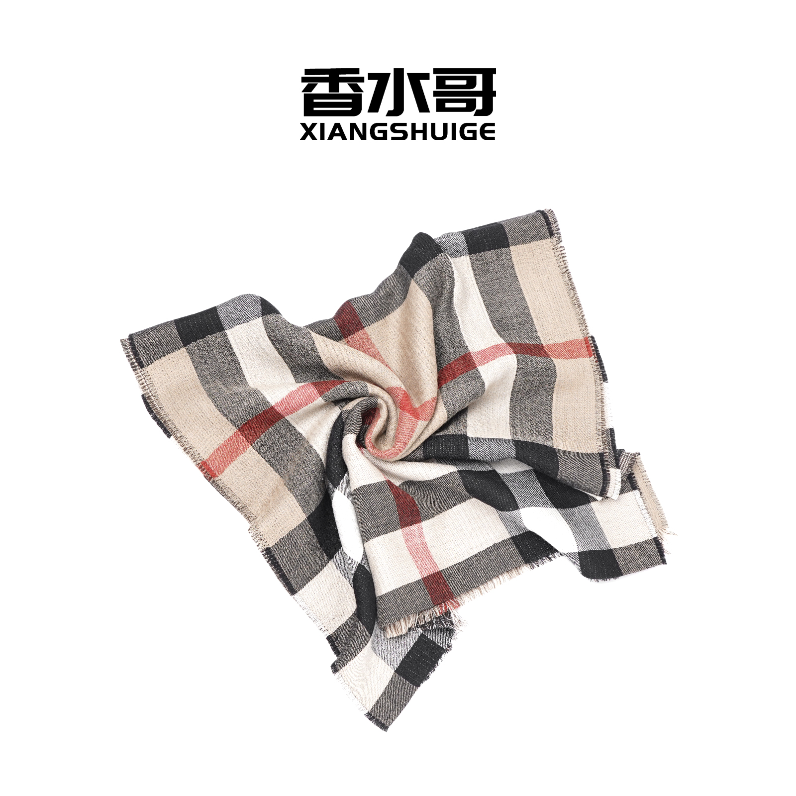 2025秋冬新品女士轻奢经典格纹围巾时尚百搭丝巾披肩