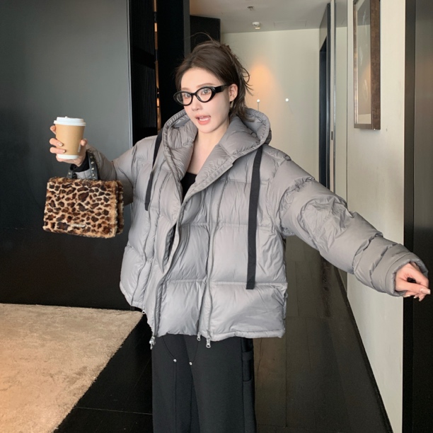 278-NO退NO换【温情小暖炉】冬新款双拉链设计短款加厚羽绒服