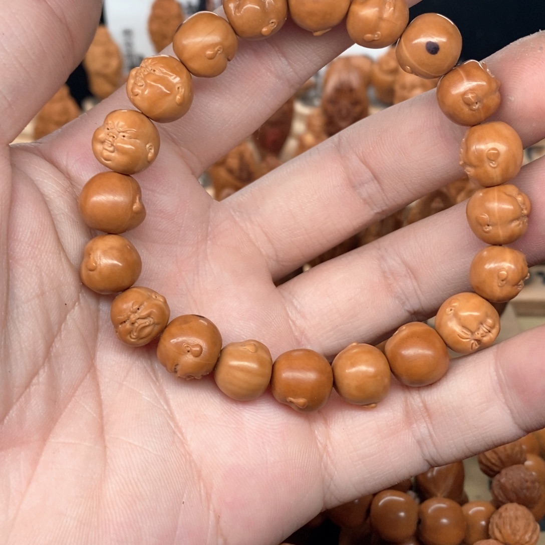 橄榄核手串/手链猴头白态 非全品