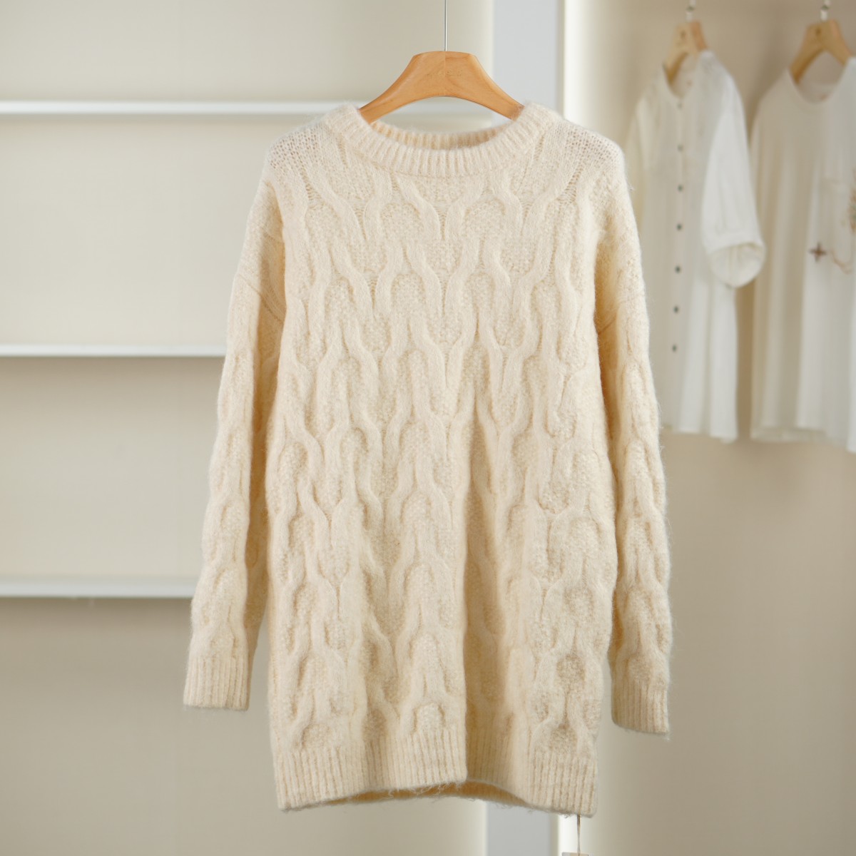 麦迪尚品【gc】51118147 秋季时尚慵懒套头针织毛衣品牌女装