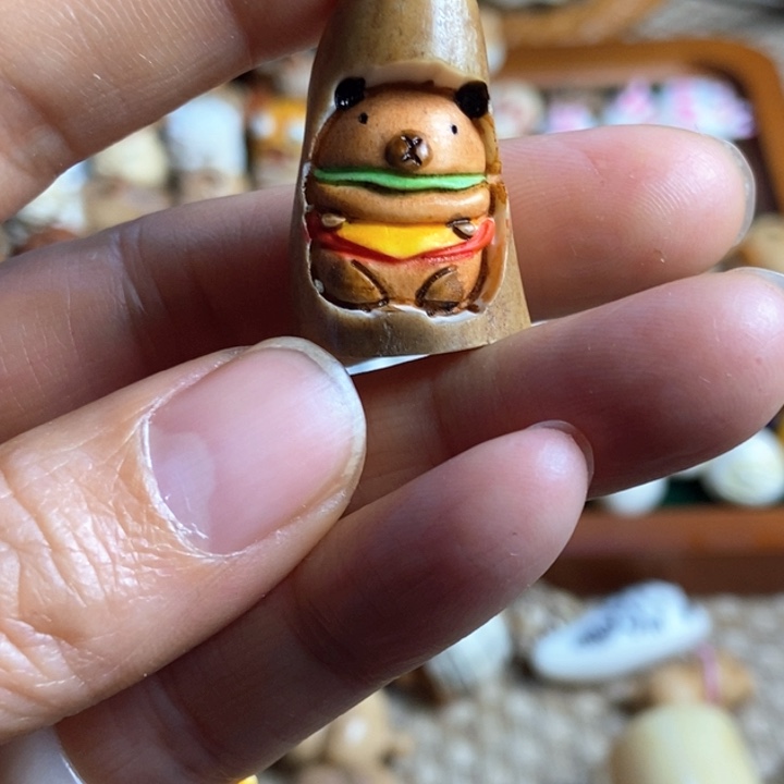 不**妹配饰鹿角雕刻卡皮一个