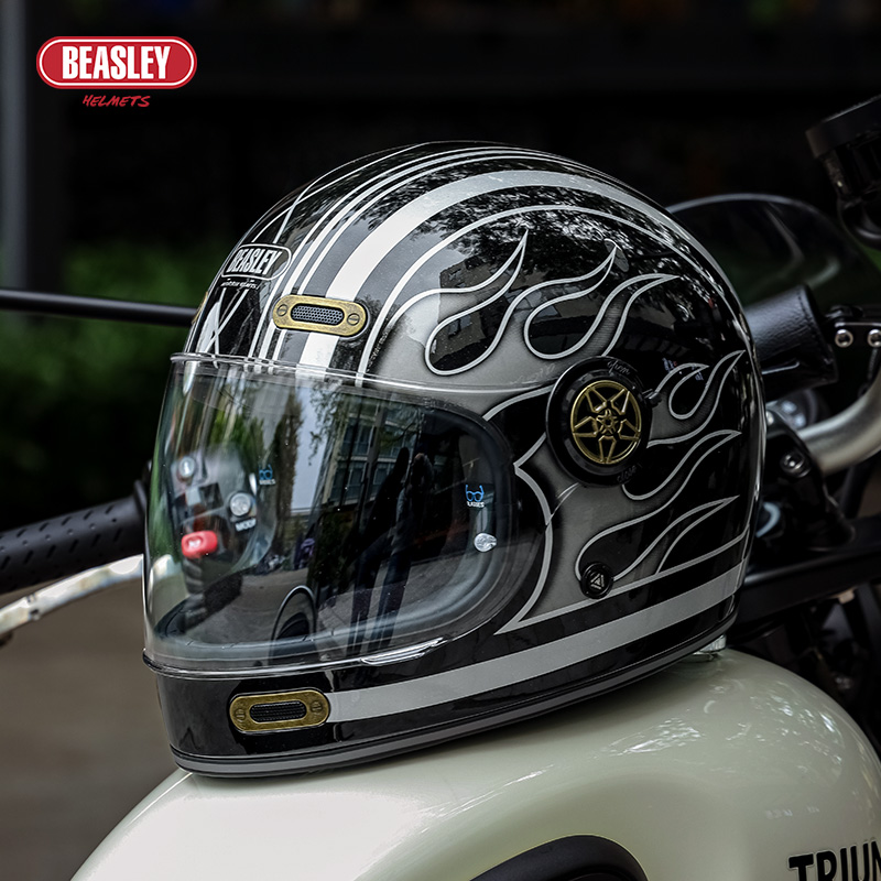 BEASLEY HELMETS【直播专属】比斯力复古全盔摩托车头盔冬季巡航