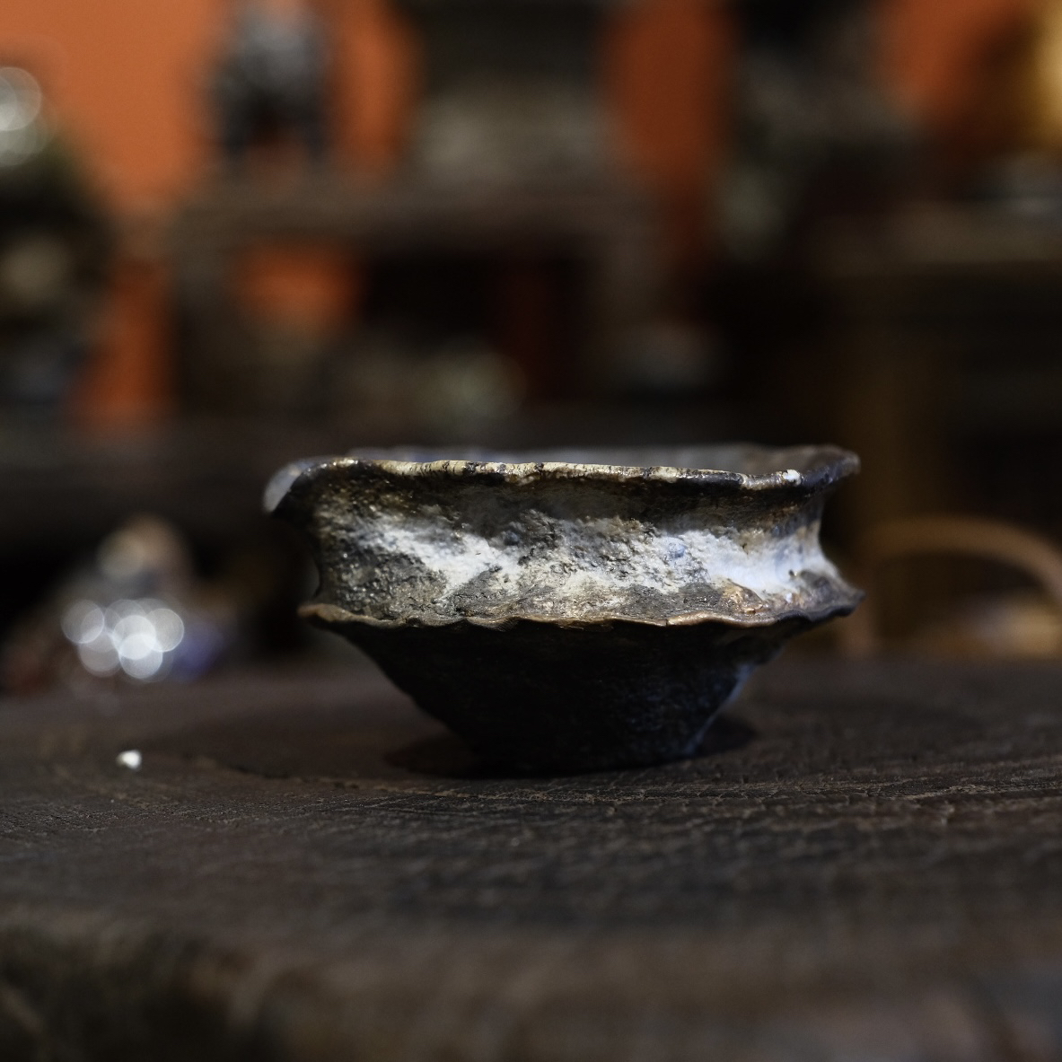 原创柴烧手捏竹节公道100ml