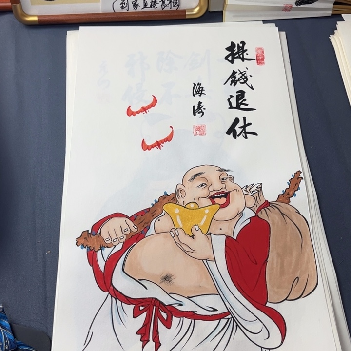国画禅意画纯手绘作品