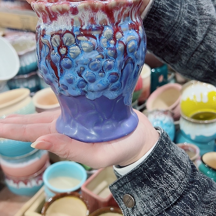 有孔，凑单福利满10元发货陶瓷多肉花盆！