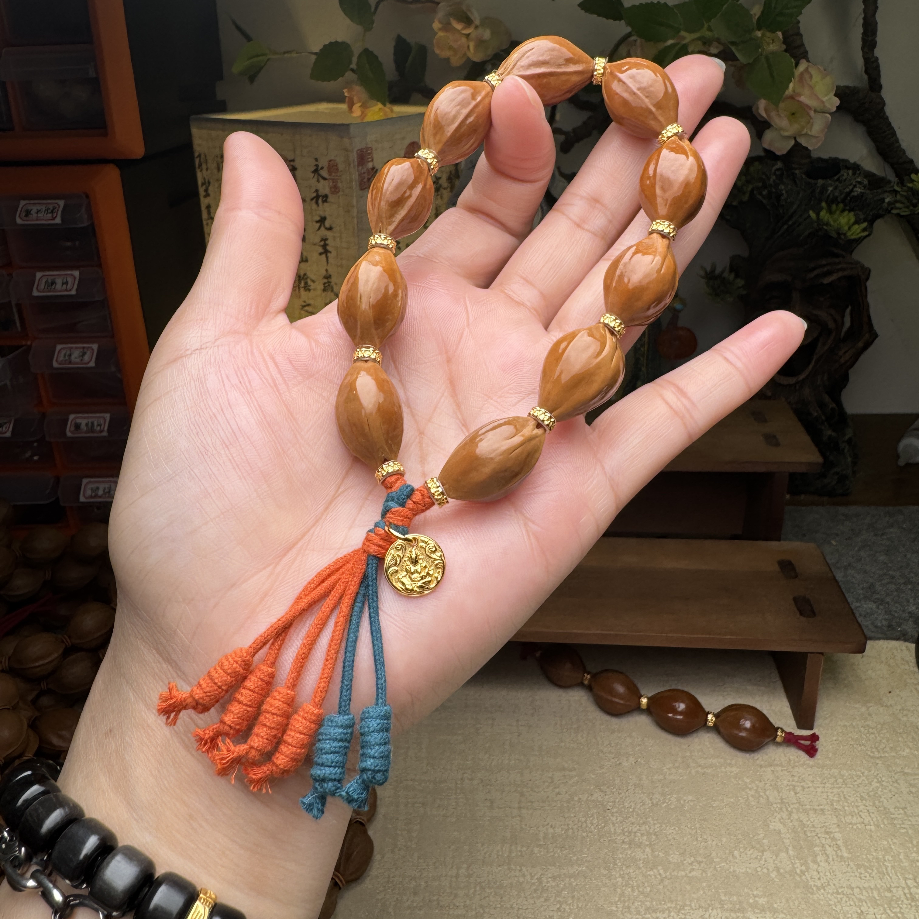 【核居居】14*23精致款 正宗梅林铁核橄榄核手串亮面