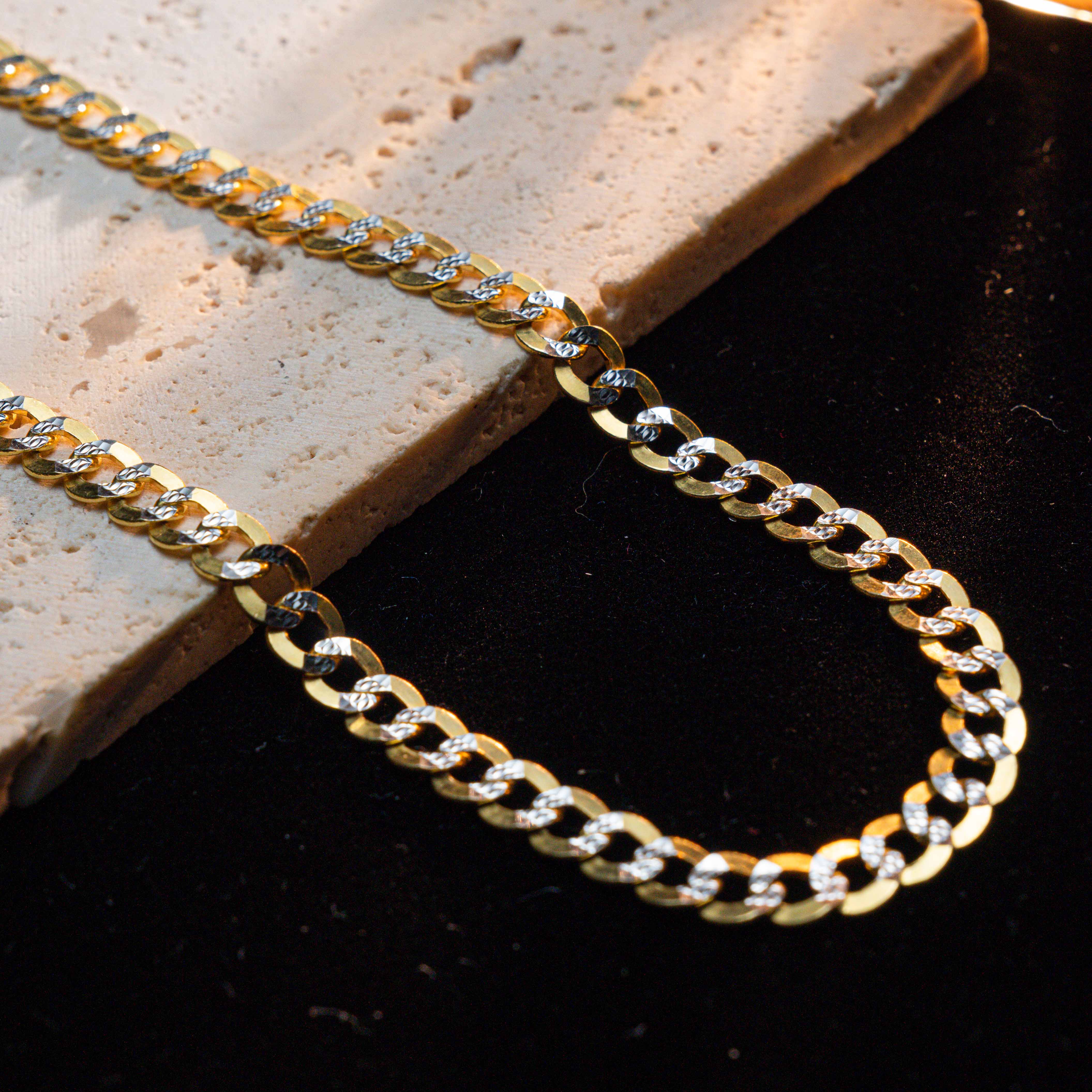 【奢小姐珠宝】18K金重磅切面女王链50CM-JHA002