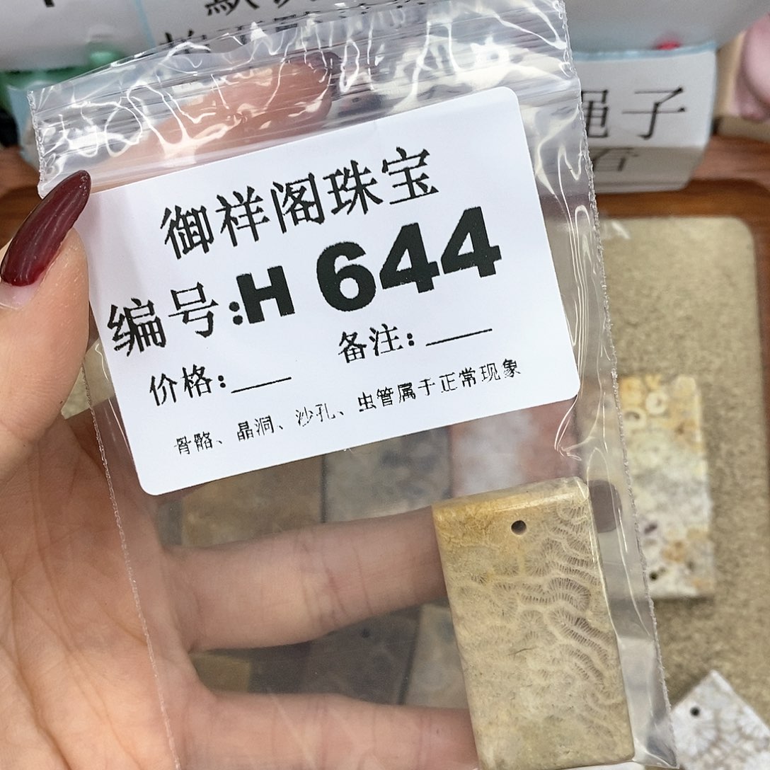 硅化珊瑚（珊瑚玉）H未镶嵌杏*菌
