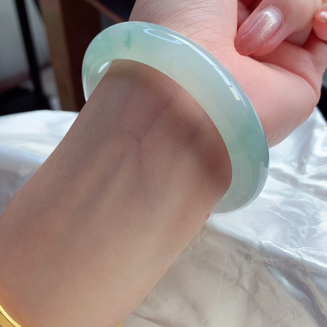 翡翠手镯未镶嵌天然A货翡翠55/56
