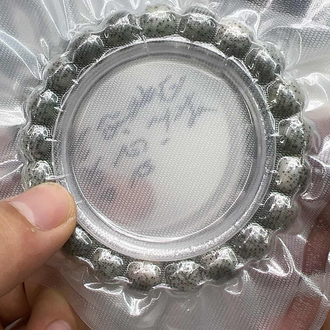 星月菩提手串33高端卡姿兰大眼睛绿包白石玉星月1110