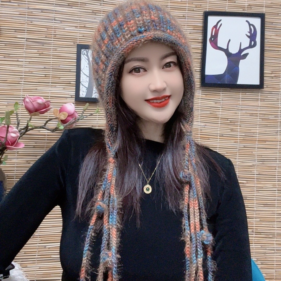 新款【松鼠绒叮当流苏】水果帽子