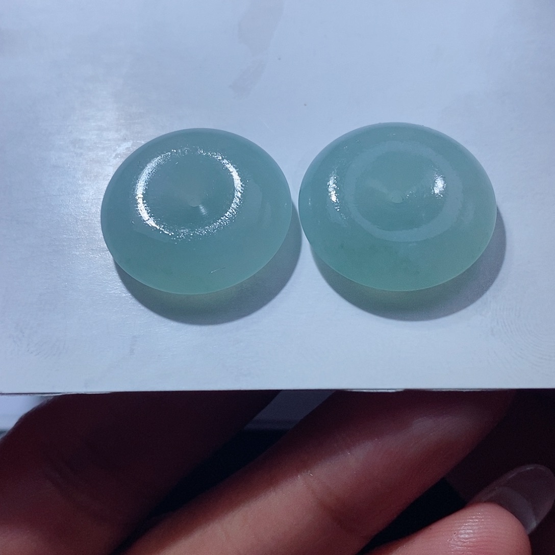 定制翡翠未镶嵌翡翠两个一起王炸