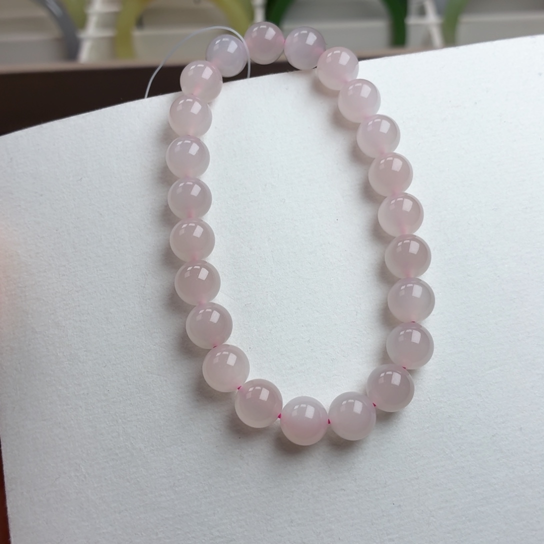 和田玉未镶嵌手链高冰粉手串8mm